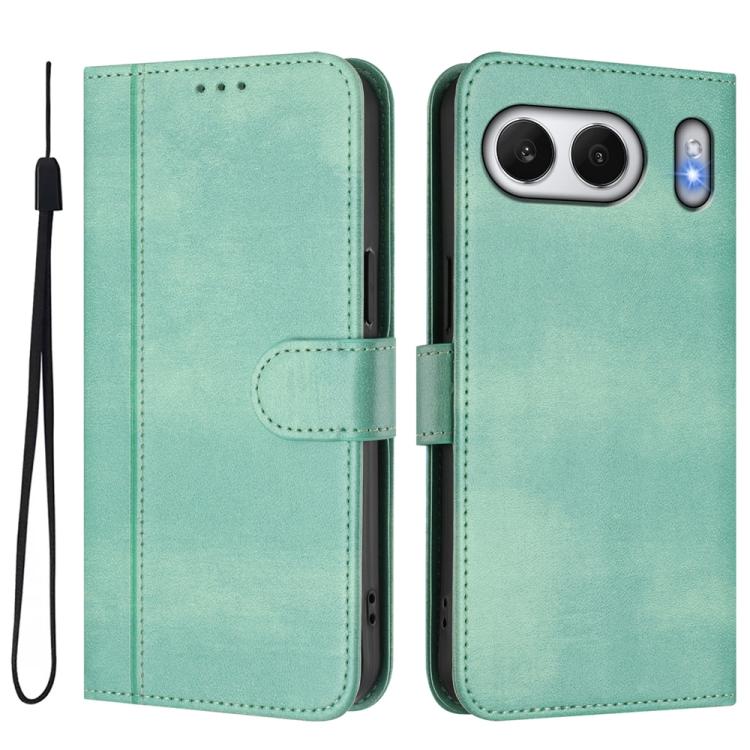 For OnePlus Nord 4 Line Splicing Buckle Retro Leather Phone Case