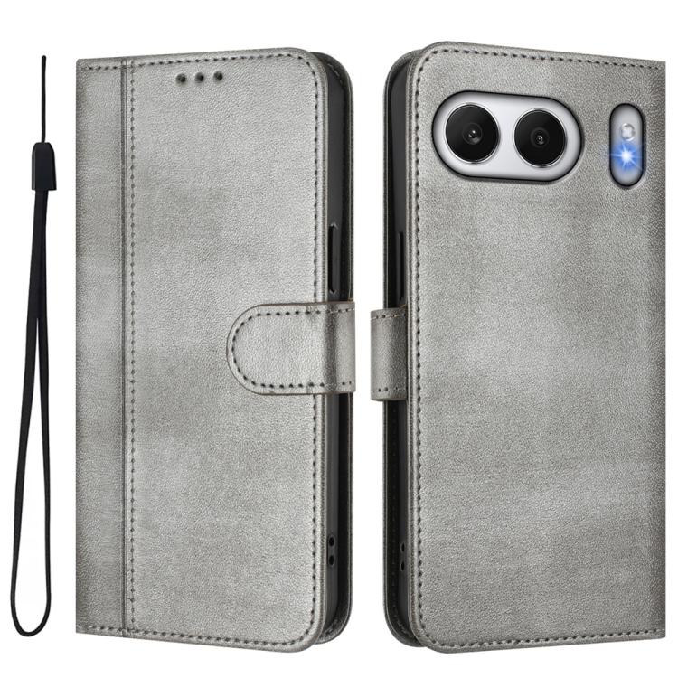 For OnePlus Nord 4 Line Splicing Buckle Retro Leather Phone Case