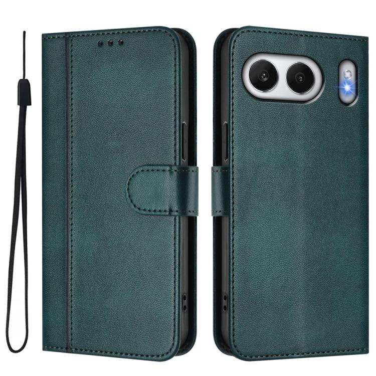 For OnePlus Nord 4 Line Splicing Buckle Retro Leather Phone Case