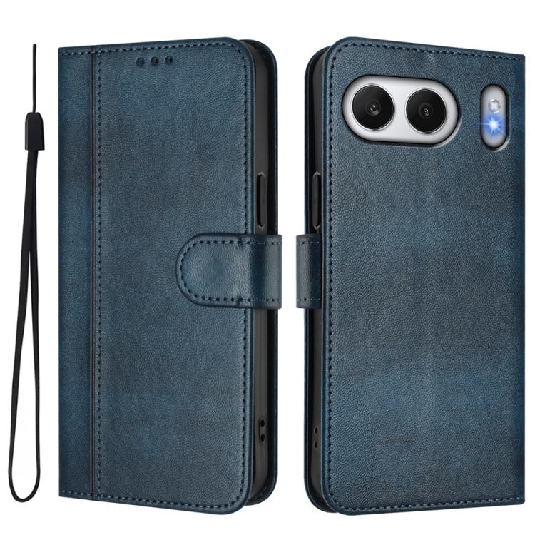 For OnePlus Nord 4 Line Splicing Buckle Retro Leather Phone Case