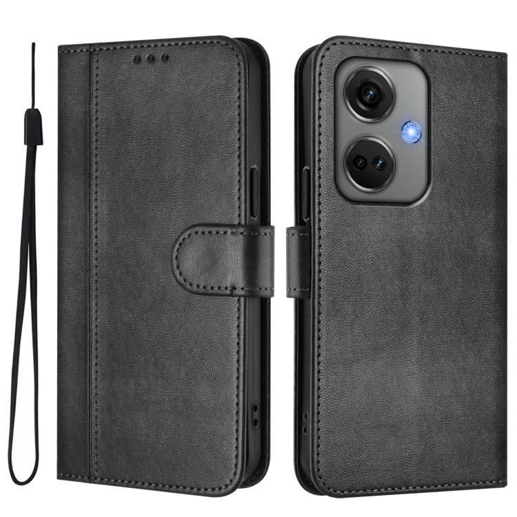 For OnePlus Nord CE 3 Line Splicing Buckle Retro Leather Phone Case
