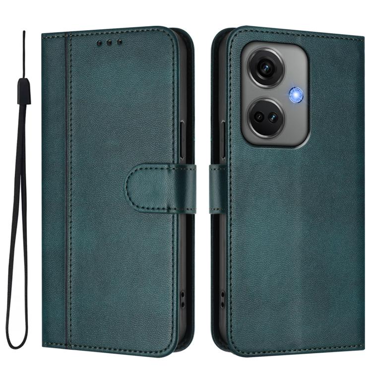 For OnePlus Nord CE 3 Line Splicing Buckle Retro Leather Phone Case