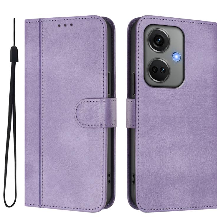 For OnePlus Nord CE 3 Line Splicing Buckle Retro Leather Phone Case