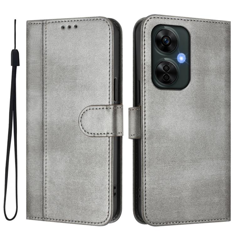 For OnePlus Nord CE 3 Lite / Nord N30 Line Splicing Buckle Retro Leather Phone Case
