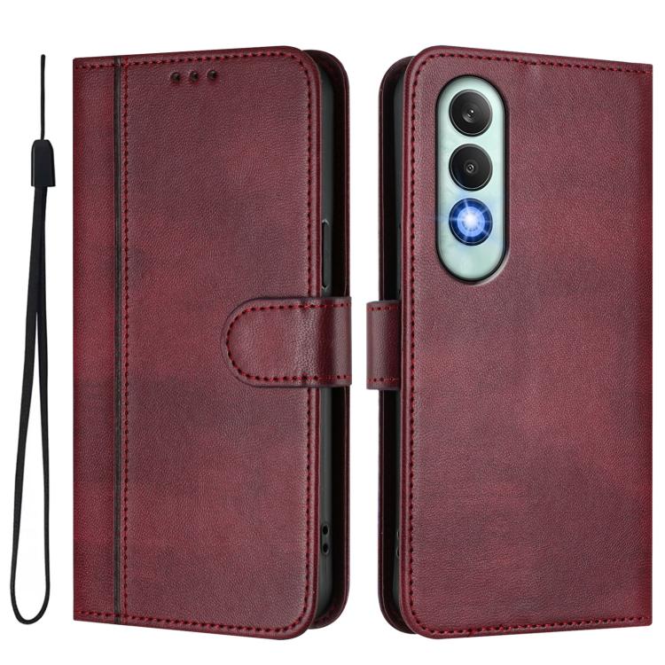 For OnePlus Nord CE4 Line Splicing Buckle Retro Leather Phone Case