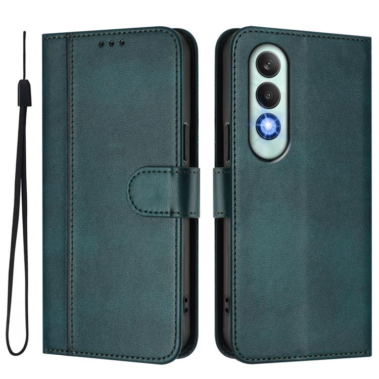 For OnePlus Nord CE4 Line Splicing Buckle Retro Leather Phone Case