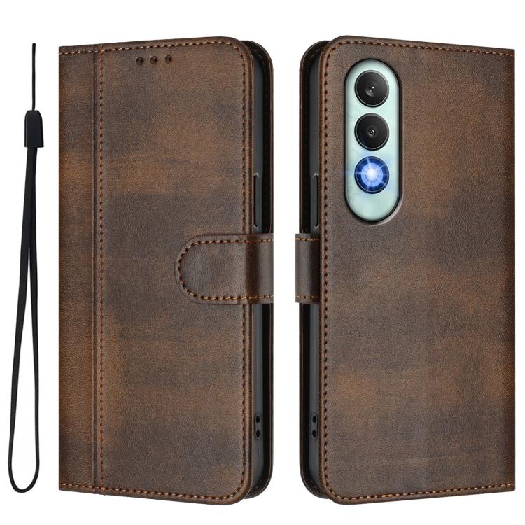 For OnePlus Nord CE4 Line Splicing Buckle Retro Leather Phone Case