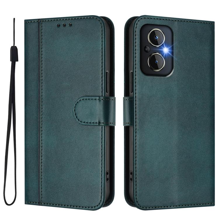 For OnePlus Nord N20 5G Line Splicing Buckle Retro Leather Phone Case