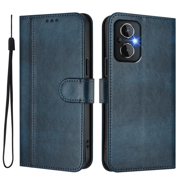 For OnePlus Nord N20 5G Line Splicing Buckle Retro Leather Phone Case