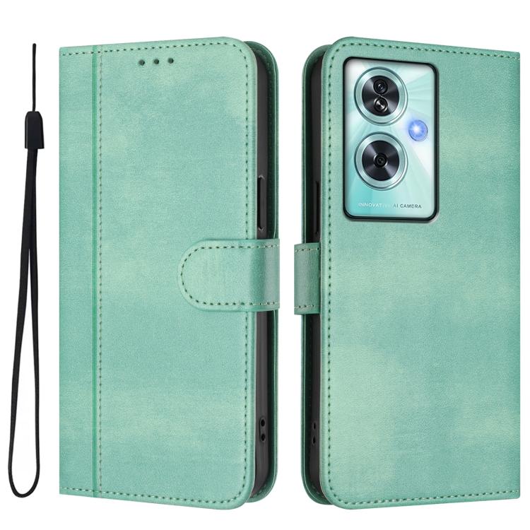 For OnePlus Nord N30 SE Line Splicing Buckle Retro Leather Phone Case