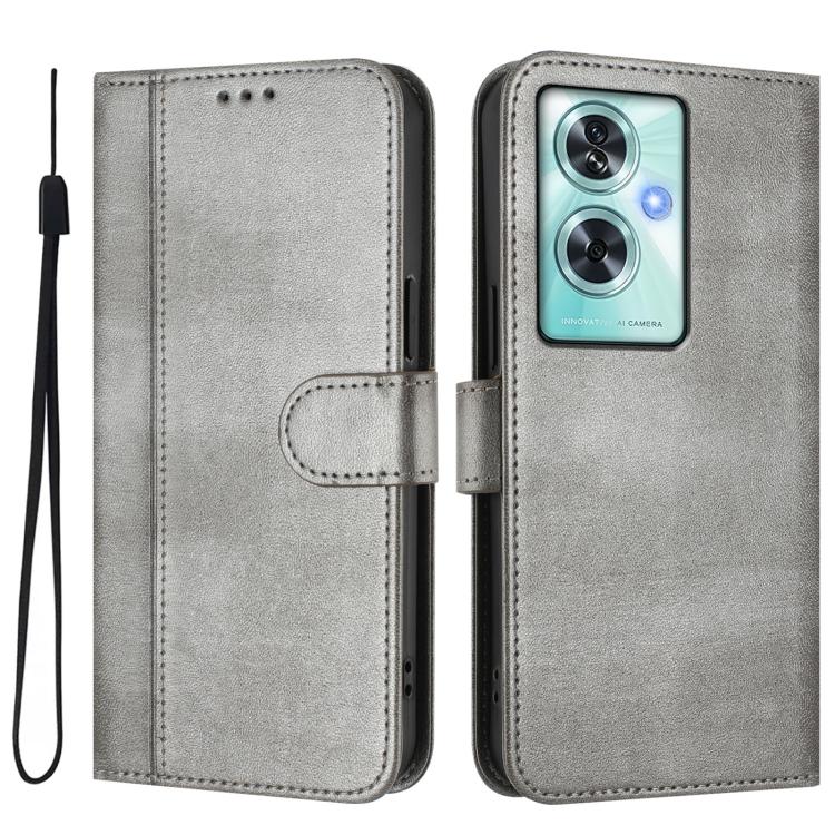 For OnePlus Nord N30 SE Line Splicing Buckle Retro Leather Phone Case