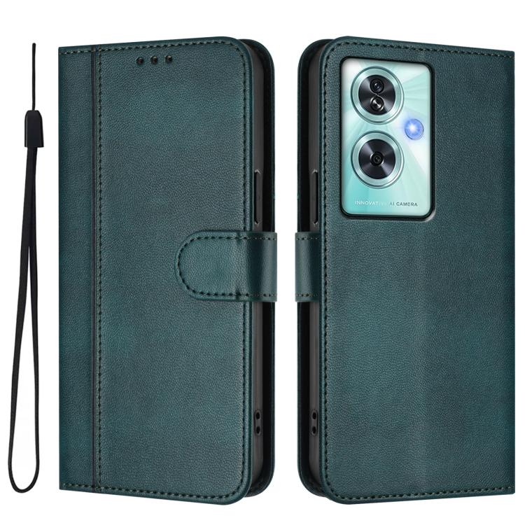 For OnePlus Nord N30 SE Line Splicing Buckle Retro Leather Phone Case
