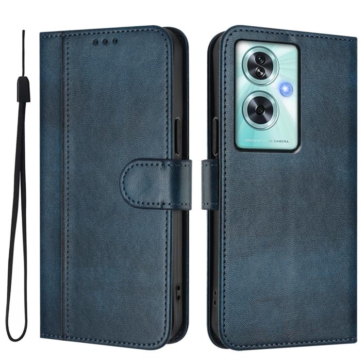 For OnePlus Nord N30 SE Line Splicing Buckle Retro Leather Phone Case