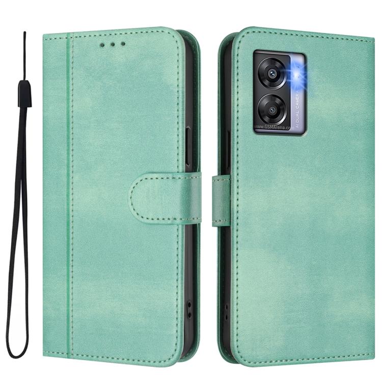 For OnePlus Nord N300 Line Splicing Buckle Retro Leather Phone Case