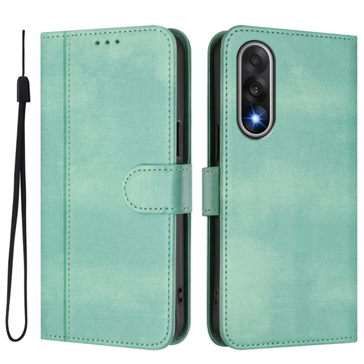 For OnePlus Ace 5 Ultra Line Splicing Buckle Retro Leather Phone Case