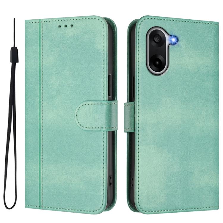 For OnePlus Ace 5 Racing Line Splicing Buckle Retro Leather Phone Case