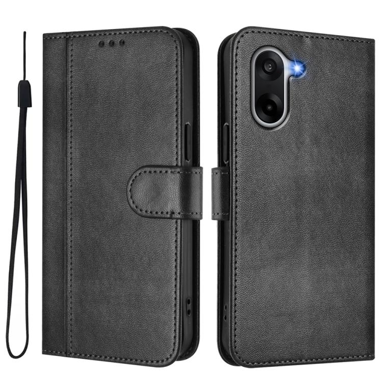 For OnePlus Ace 5 Racing Line Splicing Buckle Retro Leather Phone Case
