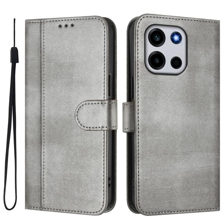 For OnePlus Turbo 6 / Turbo 6V Line Splicing Buckle Retro Leather Phone Case
