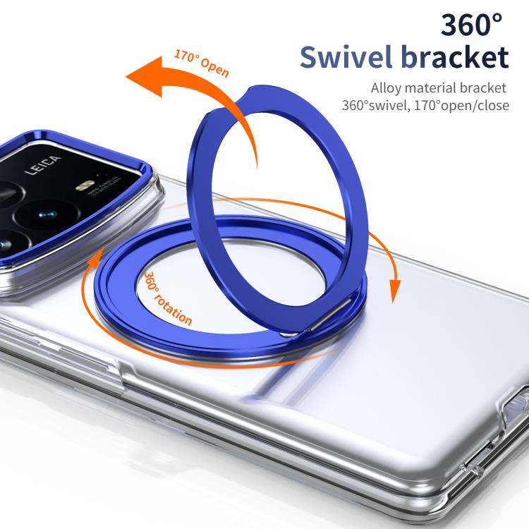 For Xiaomi Mix Fold 4 Integrated Ice-feel High-transparency 360-Degree Rotating Stand MagSafe Folding Phone Case