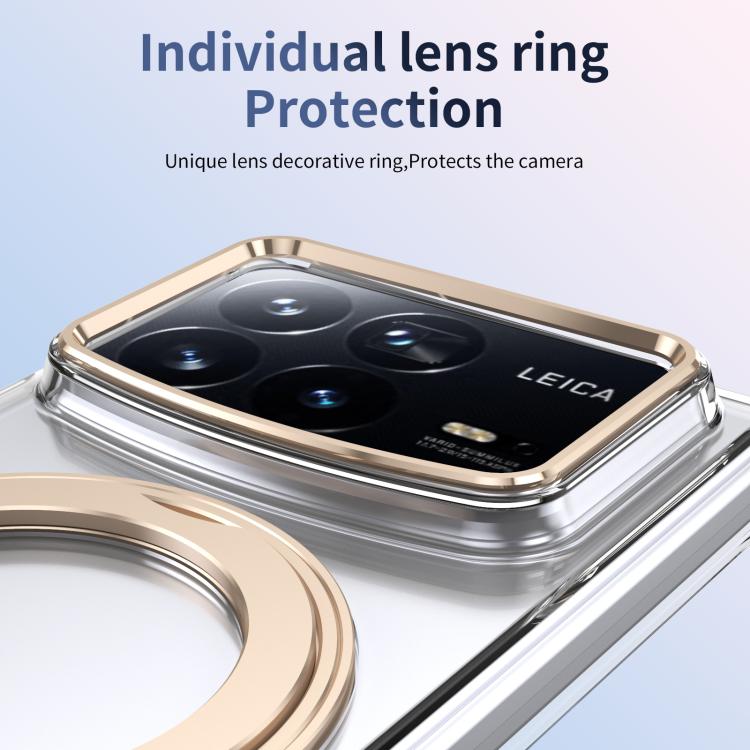 For Xiaomi Mix Fold 4 Integrated Ice-feel High-transparency 360-Degree Rotating Stand MagSafe Folding Phone Case