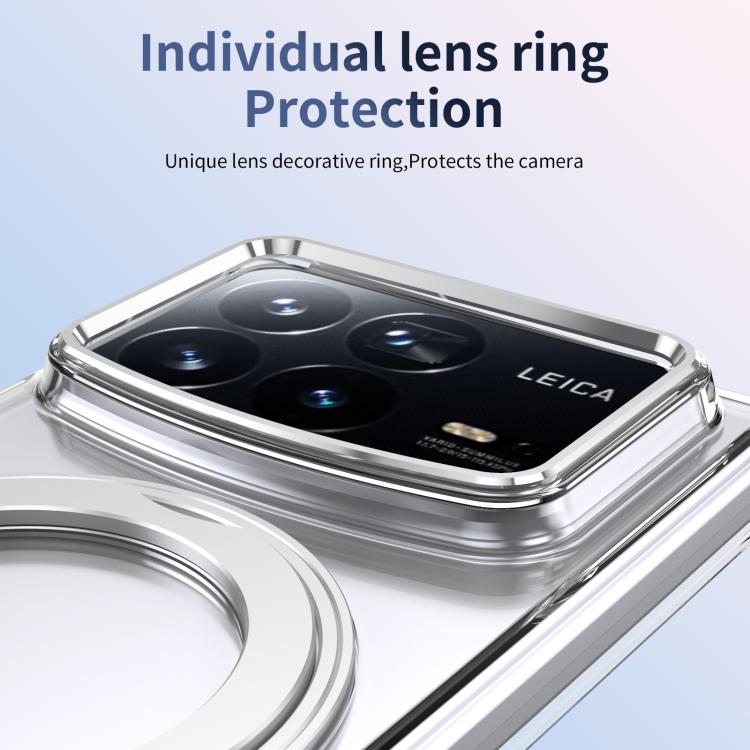 For Xiaomi Mix Fold 4 Integrated Ice-feel High-transparency 360-Degree Rotating Stand MagSafe Folding Phone Case