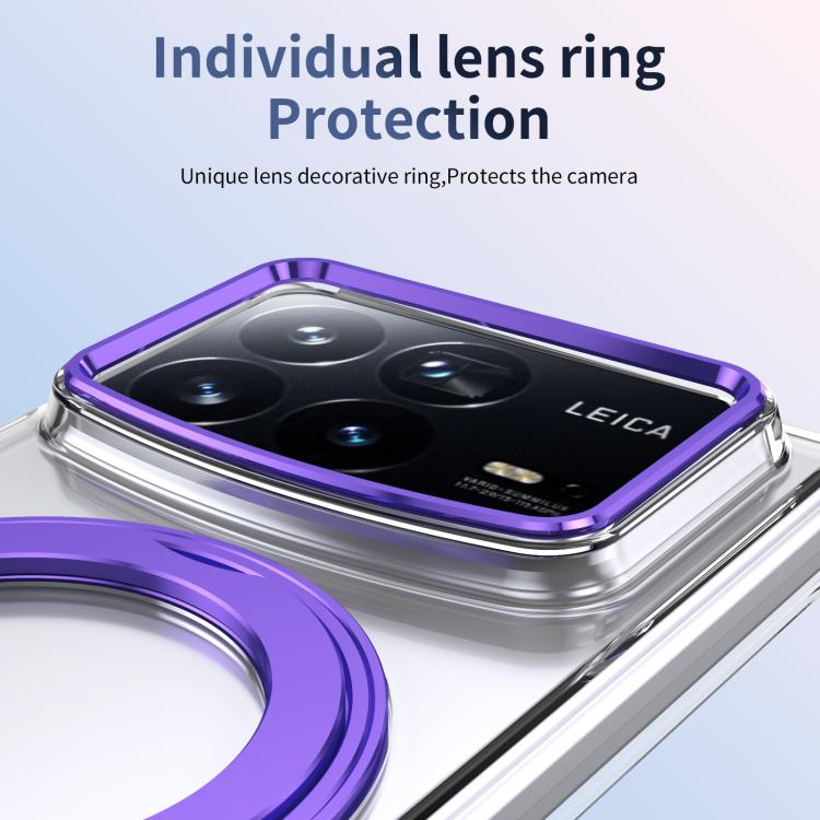 For Xiaomi Mix Fold 4 Integrated Ice-feel High-transparency 360-Degree Rotating Stand MagSafe Folding Phone Case