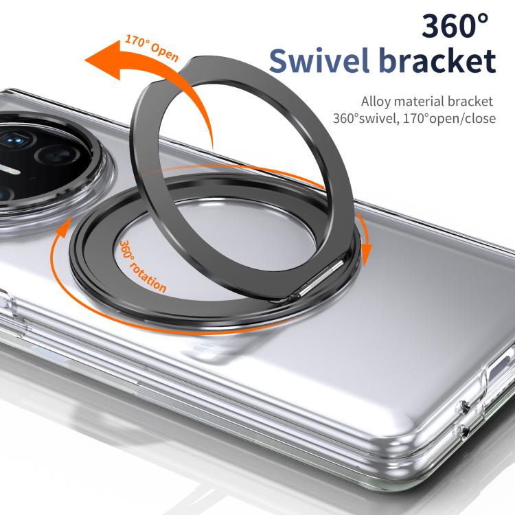 For Huawei Mate X5 Integrated Ice-feel High-transparency 360-Degree Rotating Stand MagSafe Folding Phone Case
