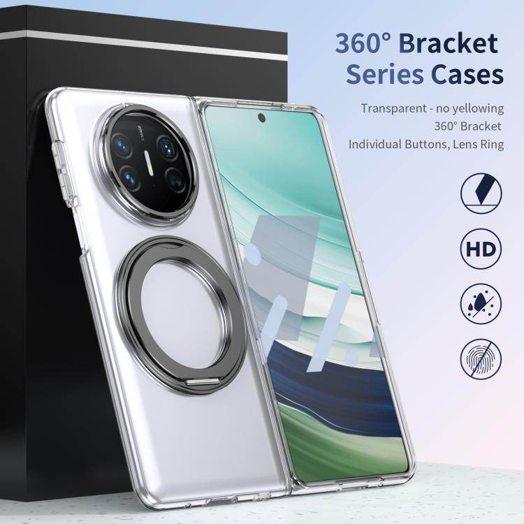 For Huawei Mate X5 Integrated Ice-feel High-transparency 360-Degree Rotating Stand MagSafe Folding Phone Case