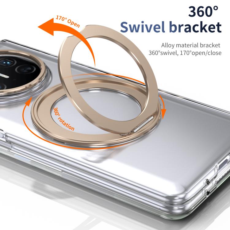 For Huawei Mate X5 Integrated Ice-feel High-transparency 360-Degree Rotating Stand MagSafe Folding Phone Case