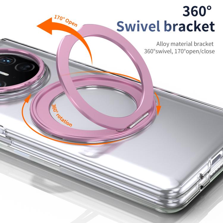 For Huawei Mate X5 Integrated Ice-feel High-transparency 360-Degree Rotating Stand MagSafe Folding Phone Case