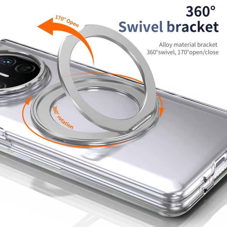 For Huawei Mate X5 Integrated Ice-feel High-transparency 360-Degree Rotating Stand MagSafe Folding Phone Case