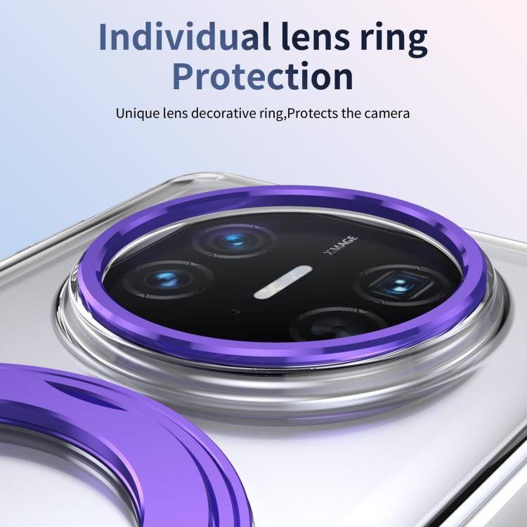 For Huawei Mate X5 Integrated Ice-feel High-transparency 360-Degree Rotating Stand MagSafe Folding Phone Case