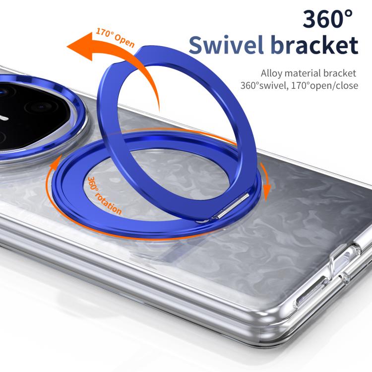 For Huawei Mate X6 Integrated Ice-feel High-transparency 360-Degree Rotating Stand MagSafe Folding Phone Case