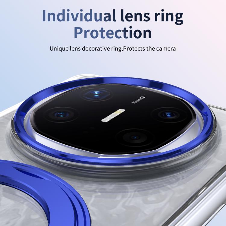 For Huawei Mate X6 Integrated Ice-feel High-transparency 360-Degree Rotating Stand MagSafe Folding Phone Case