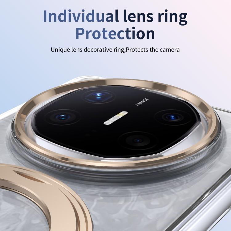 For Huawei Mate X6 Integrated Ice-feel High-transparency 360-Degree Rotating Stand MagSafe Folding Phone Case