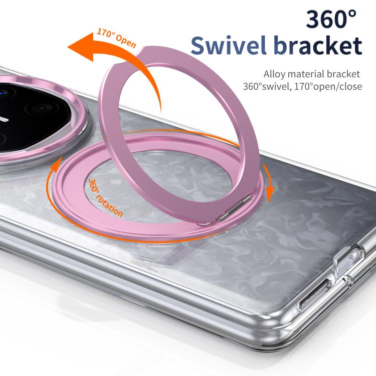 For Huawei Mate X6 Integrated Ice-feel High-transparency 360-Degree Rotating Stand MagSafe Folding Phone Case