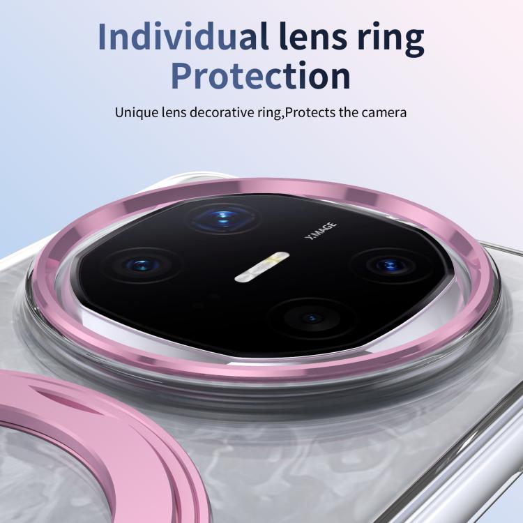 For Huawei Mate X6 Integrated Ice-feel High-transparency 360-Degree Rotating Stand MagSafe Folding Phone Case