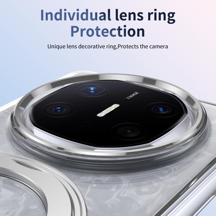 For Huawei Mate X6 Integrated Ice-feel High-transparency 360-Degree Rotating Stand MagSafe Folding Phone Case