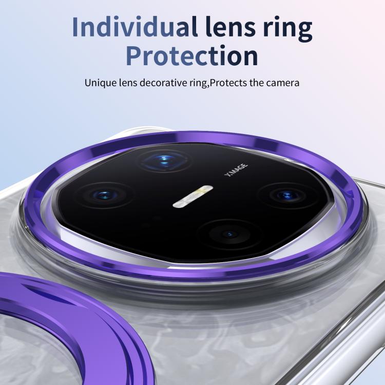 For Huawei Mate X6 Integrated Ice-feel High-transparency 360-Degree Rotating Stand MagSafe Folding Phone Case