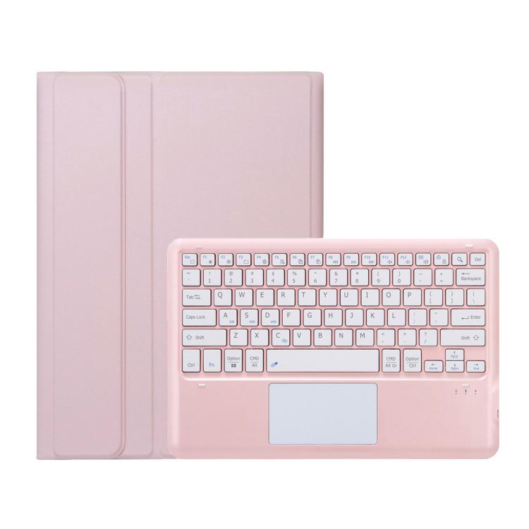 For Samsung Galaxy Tab S10 FE+ A820B-A Touch Pad Detachable Bluetooth Keyboard Leather Tablet Case