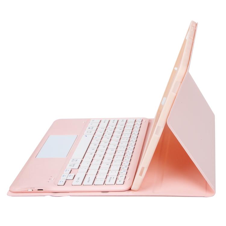 For Samsung Galaxy Tab S10 FE+ A820B-A Touch Pad Detachable Bluetooth Keyboard Leather Tablet Case