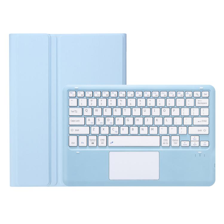 For Samsung Galaxy Tab S10 FE+ A820B-A Touch Pad Detachable Bluetooth Keyboard Leather Tablet Case