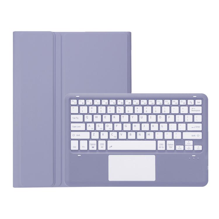 For Samsung Galaxy Tab S10 FE+ A820B-A Touch Pad Detachable Bluetooth Keyboard Leather Tablet Case