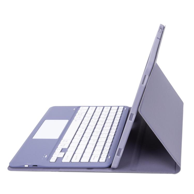 For Samsung Galaxy Tab S10 FE+ A820B-A Touch Pad Detachable Bluetooth Keyboard Leather Tablet Case