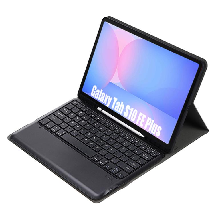 For Samsung Galaxy Tab S10 FE+ A820B Pen Slot Detachable Bluetooth Keyboard Leather Tablet Case