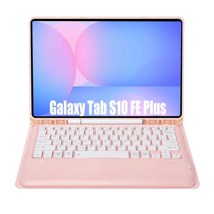 For Samsung Galaxy Tab S10 FE+ A820B Pen Slot Detachable Bluetooth Keyboard Leather Tablet Case