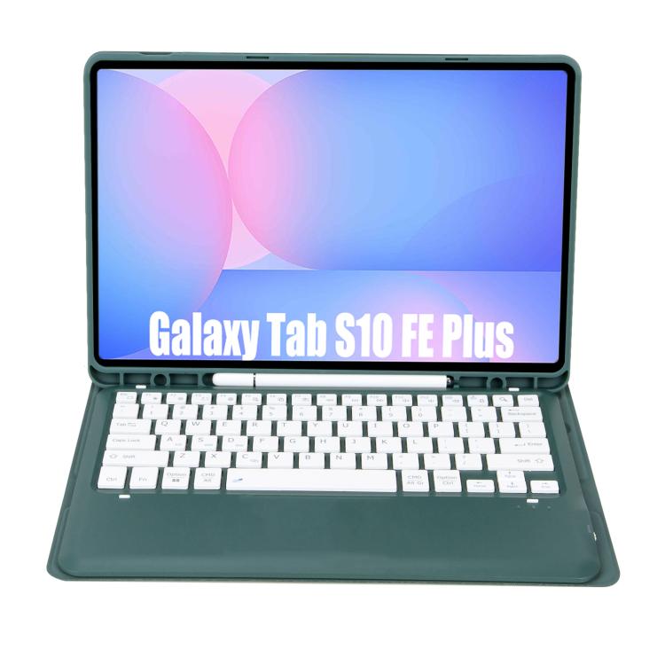 For Samsung Galaxy Tab S10 FE+ A820B Pen Slot Detachable Bluetooth Keyboard Leather Tablet Case