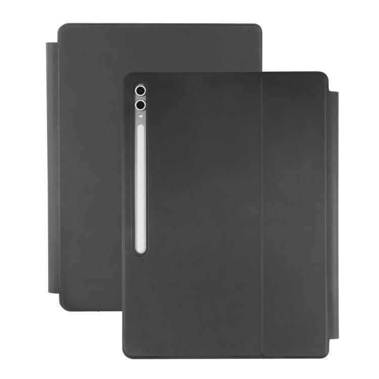 For Samsung Galaxy Tab S10 Ultra / S9 Ultra / S8 Ultra P910 Magnetic Bluetooth Keyboard Leather Tablet Case - Black