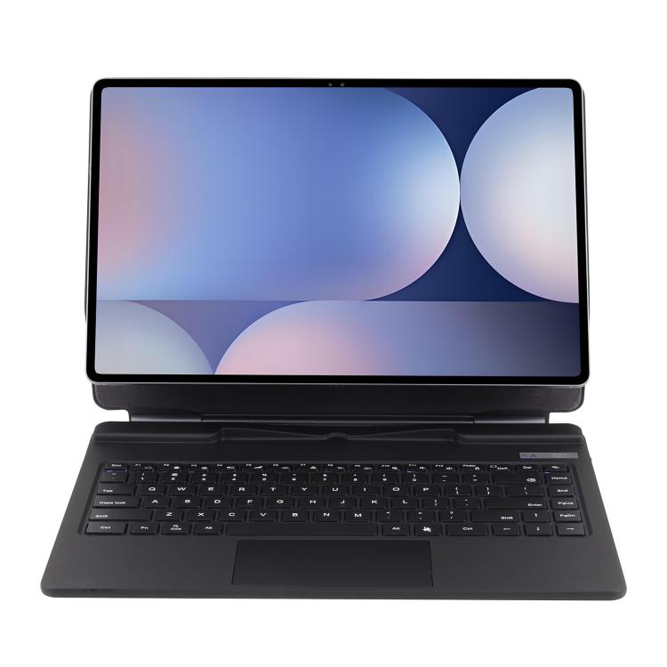 For Samsung Galaxy Tab S10 Ultra / S9 Ultra / S8 Ultra P910 Magnetic Bluetooth Keyboard Leather Tablet Case - Black