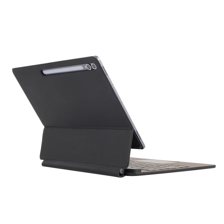 For Samsung Galaxy Tab S10 Ultra / S9 Ultra / S8 Ultra P910 Magnetic Bluetooth Keyboard Leather Tablet Case - Black